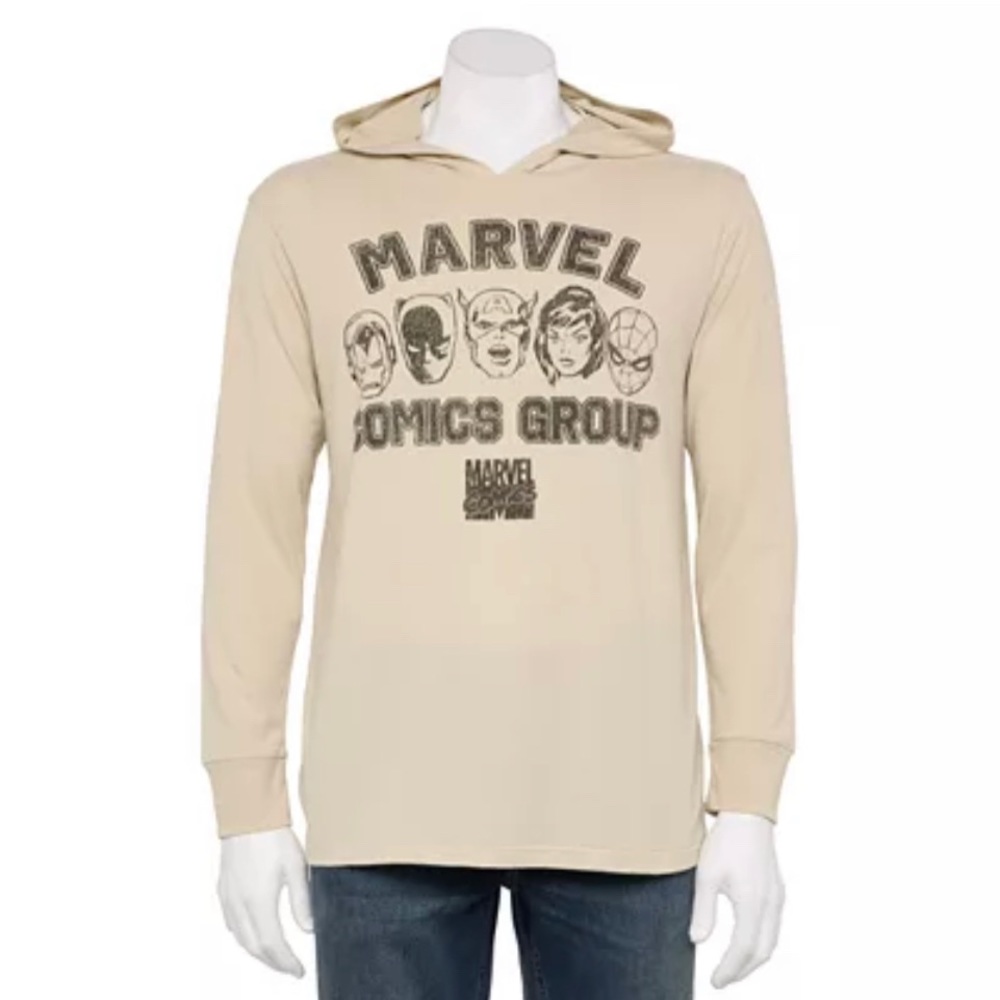 Men's Marvel Comics Group Hooded Tee-New